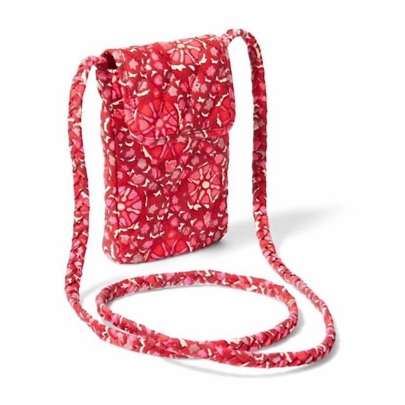 NWT RHODE x Target Quilted Small Crossbody Red Zinnia Floral Travel Bag Beach - Picture 1 of 7